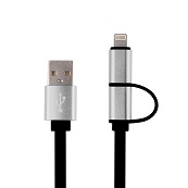2in1 usb cable for iOS and Android phone  2.4A ,TPE Material 2years warranty