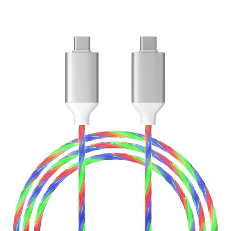 Type C to Type C  60W PD Fast charging LED Light Up USB 3A Fast Charging cable 3.3ft,CE FCC,RoHS