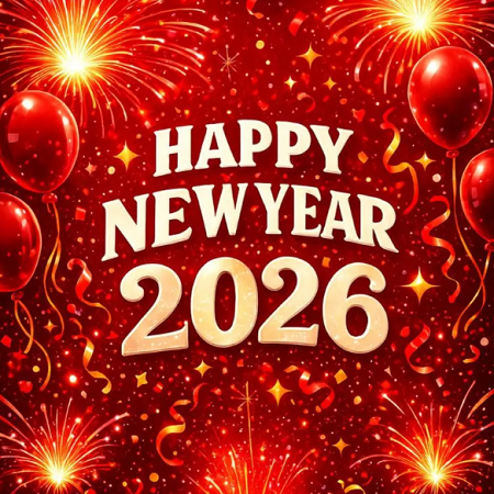 Holiday Period! Warmest wishes for a bright and prosperous 2026 New Year